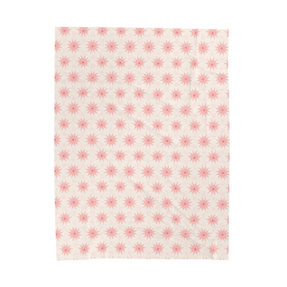 Pink Starburst Velveteen Plush Blanket24197945202658709464All Over PrintsReady Set Monkey