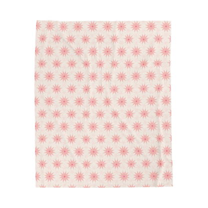 Pink Starburst Velveteen Plush Blanket22925507089008501854All Over PrintsReady Set Monkey